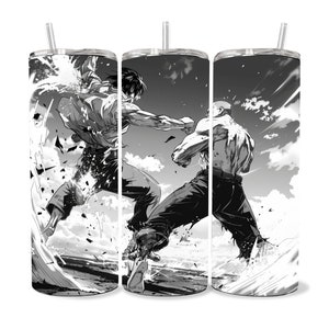 Manga Tumbler Wrap 20oz Skinny Tumbler PNG , Colorful Museum Quality Japanese Style Cute Manga Art Design Tumbler Wraps