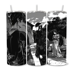 Manga Tumbler Wrap 20oz Skinny Tumbler PNG , Colorful Museum Quality Japanese Style Cute Manga Art Design Tumbler Wraps