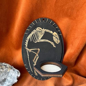 Fox Skeleton Wall Sconce - Gothic Electric Tea Light Holder