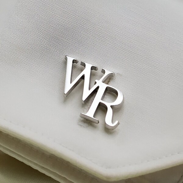 Custom Initial Letter Cufflinks, Workplace Jewelry, Stainless Steel, Double Initials, Cufflinks for Women Men, Wedding Gifts, Suit Jewelry