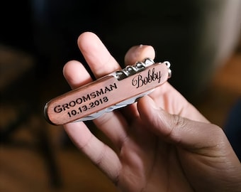 Multiherramienta personalizada, multiherramienta de bolsillo, multiherramienta de madera, multiherramienta personalizada, regalos de boda, día del padre, multiherramienta de cuchillo, regalos para papá