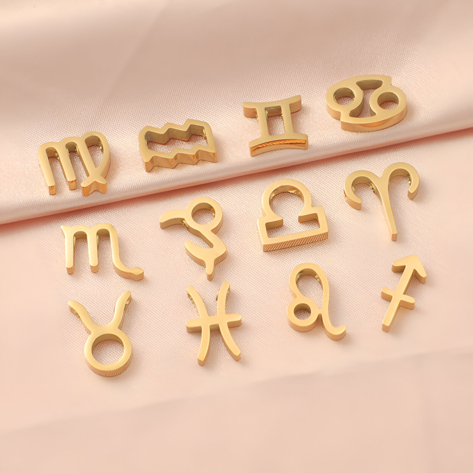 18K Gold Plated Zodiac Sign Necklace, 12 Horoscope Signs Necklaces, 12 ...