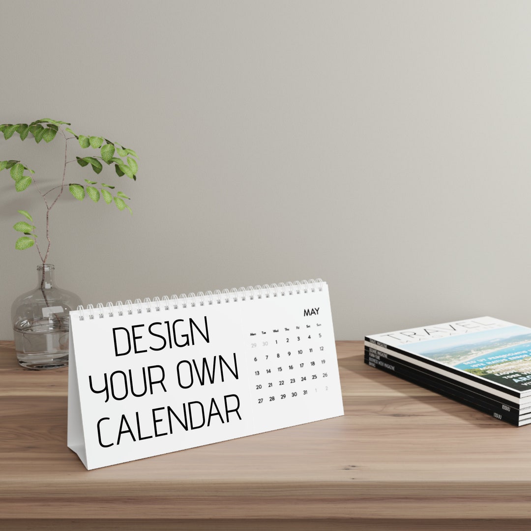 2024 Custom Desk Calendar Personalized Desk Calendar Photo Etsy