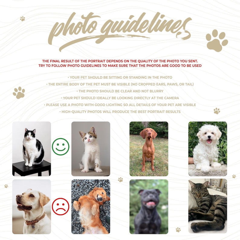Custom Watercolor Three Pet Portrait From Photos, Personalized Dog Cat ...