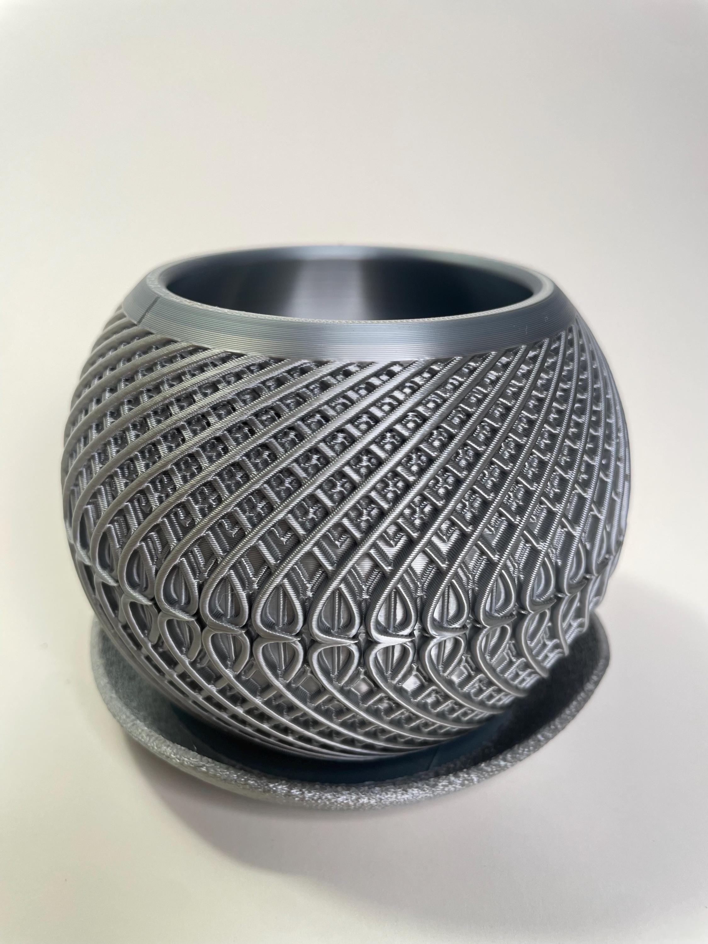 Geometry Pot Unique Geometry Planter Pot, 5 Colors, 3D Printed Plant Pot With ...