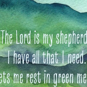 Psalm 23 The Lord Is My Shepherd A4 Wall Art | Printable Bible Verse | Comforting Scripture Decor | Digital Download