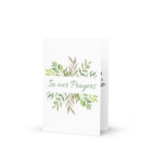 Cartão Cristão de Luto – Cruz Floral – Mensagem de Conforto de Deus (5x7)