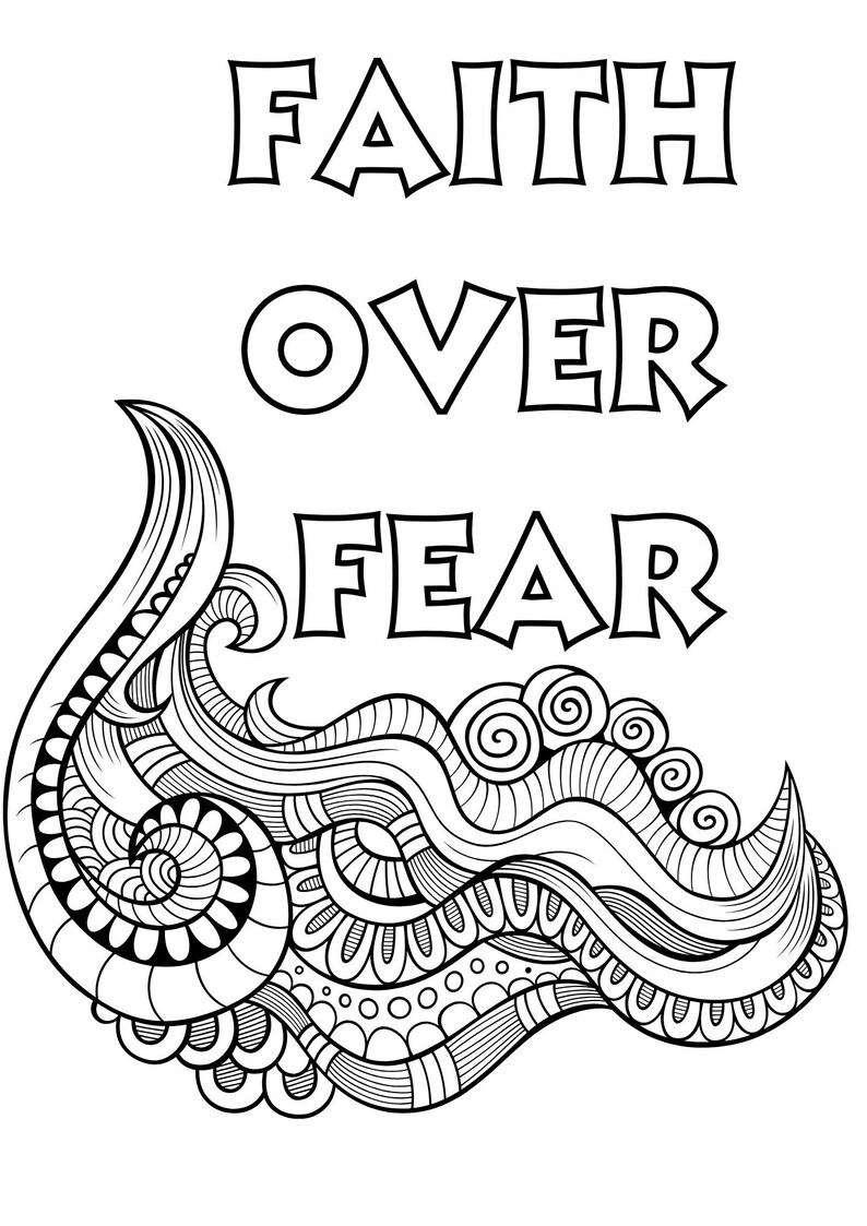 Christian Faith Coloring Book | Printable Bible Verse Pages ...