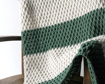 Beginner Crochet Blanket Pattern PDF, Easy Alpine Stitch Afghan