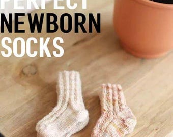 Perfect Newborn Socks Knitting Pattern (PDF) – Easy Baby Socks Pattern – Beginner Friendly – Baby Shower Gift Knit – Digital Download
