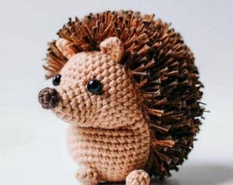 Heath the Hedgehog - Crochet hedgehog pattern - amigurumi hedgehog pattern - crocheted hedgehog amigurumi pattern - PDF crochet pattern