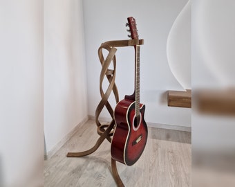 Curved Hardwood Guitar Stand