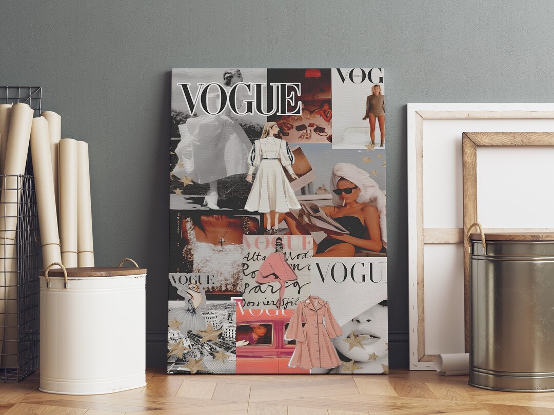 Fashion Magazine Poster Retro Fashion Canvas Art Etsy