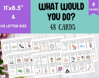 What Would You Do Cards - Conversation Cards- Homeschool- Special Needs Social Skills