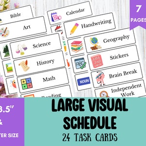 Homeschool Visual Schedule Pack- Large