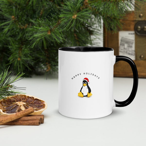 Software Engineer Mug | Software Engineer Gift | Linux Penguin Holiday Edition | Software Engineer | Christmas Gift | Holiday Gift