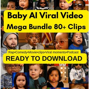 80+ Baby AI Clips Bundle – Viral Podcast, Comedy, Movie Reels (MP4, Commercial Use) Baby AI, Viral, Podcast, Comedy, Ai reels, TikTok reels,