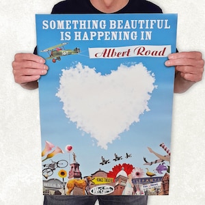 Love Albert Road, Southsea Heart poster