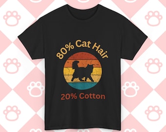 Funny Cat Shirt, Cat T-shirt, Cat and Hair Shirt, Purr-fectly Hilarious Tee, Cat Parent Gift, Christmas Gift, Hairy Cat Saying Shirt