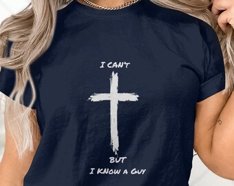 Non posso ma conosco un ragazzo T-shirt, maglietta di fede cristiana per le donne, maglietta ispiratrice, maglietta di fede religiosa, maglietta motivazionale