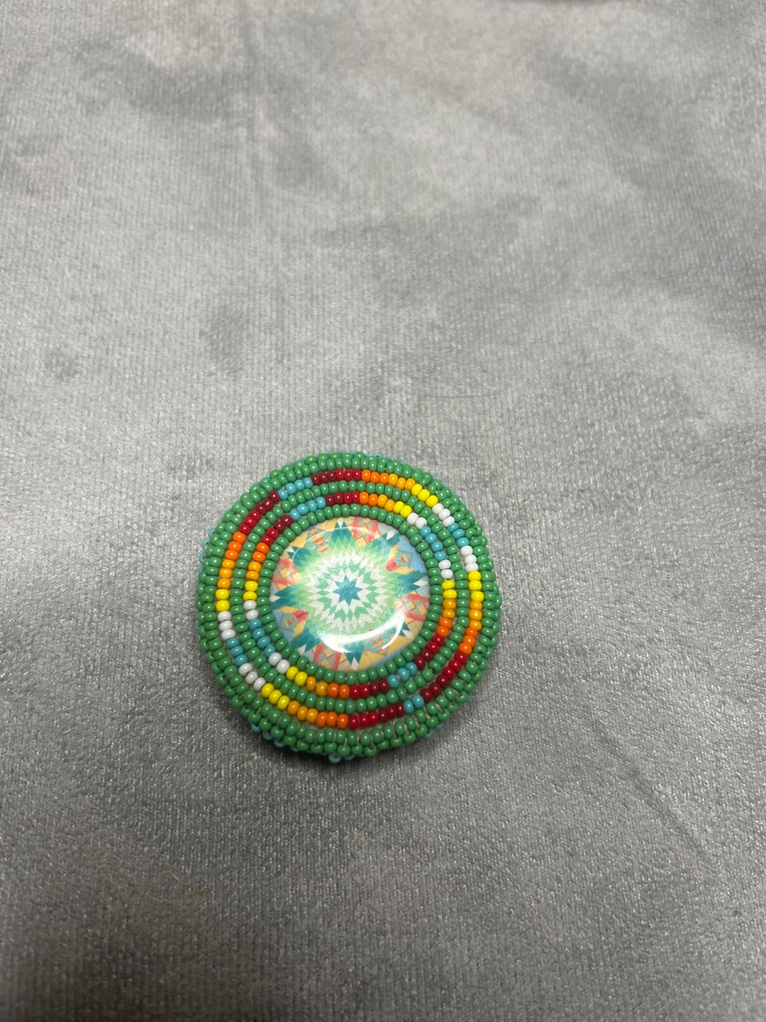 Green Tribal Beaded Popsocket Etsy