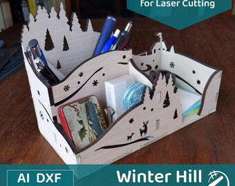 Winter Hill Desk Organizer - DIGITAL CRAFT FILE