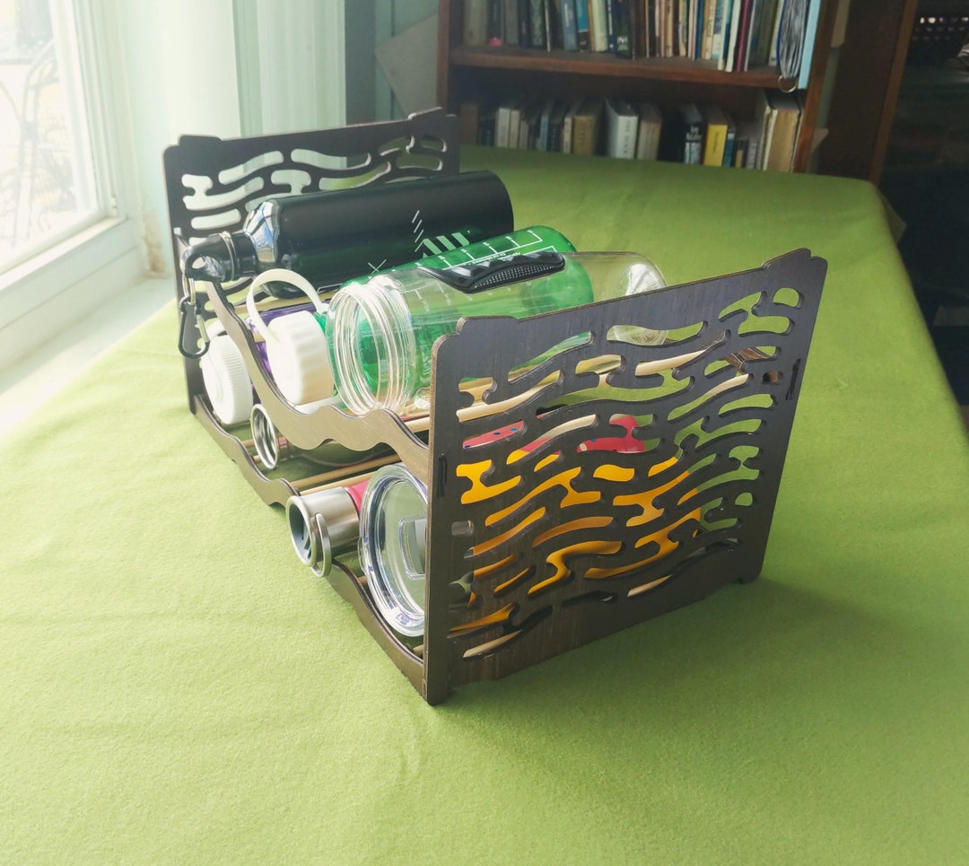 Wooden Storage Rack for Multi Size Bottles and Tumblers - Stacking and ...