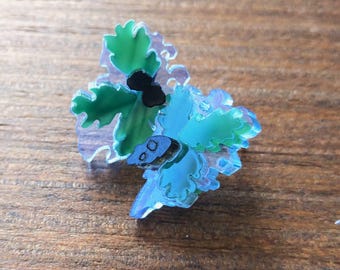 Icy Pine Branch Christmas Earrings