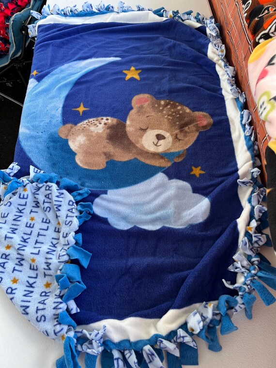 Twinkle Twinkle Coperta Morbida In Sherpa Con Retro In Pelliccia E Toppa In Raso