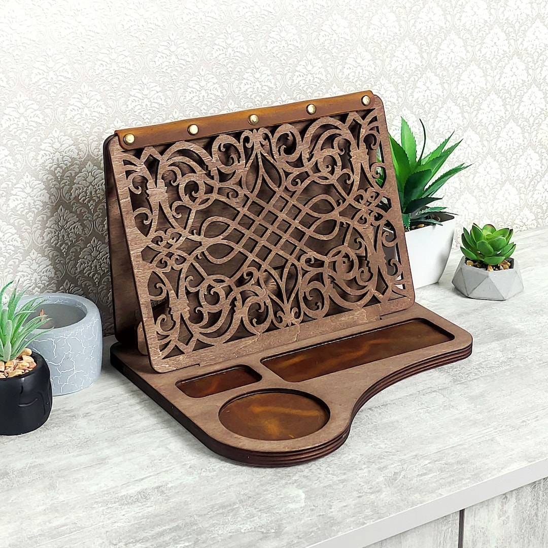 Page Saver, Stand for Reading, Wooden Book Valet, Nightstand Organizer ...