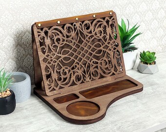 Page Saver, Stand For Reading, Wooden Book Valet, Nightstand Organizer, Book Nook Rest, Birthday Gift For Book Lover, Mothers Day Gift