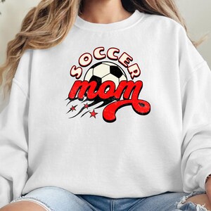 Sudadera de cuello redondo para mamás futboleras: regalo cómodo y personalizado para mamás deportistas, ideal para días de juego, regalo para mamás futboleras, regalo para mamás de equipo, deportes