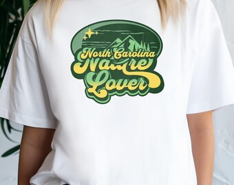 North Carolina Nature Lover Tee, NC Mountain Hiker Shirt, Appalachian Trail Tee, Outdoor Adventure Gift, Nature Enthusiast Top, NC Adventure