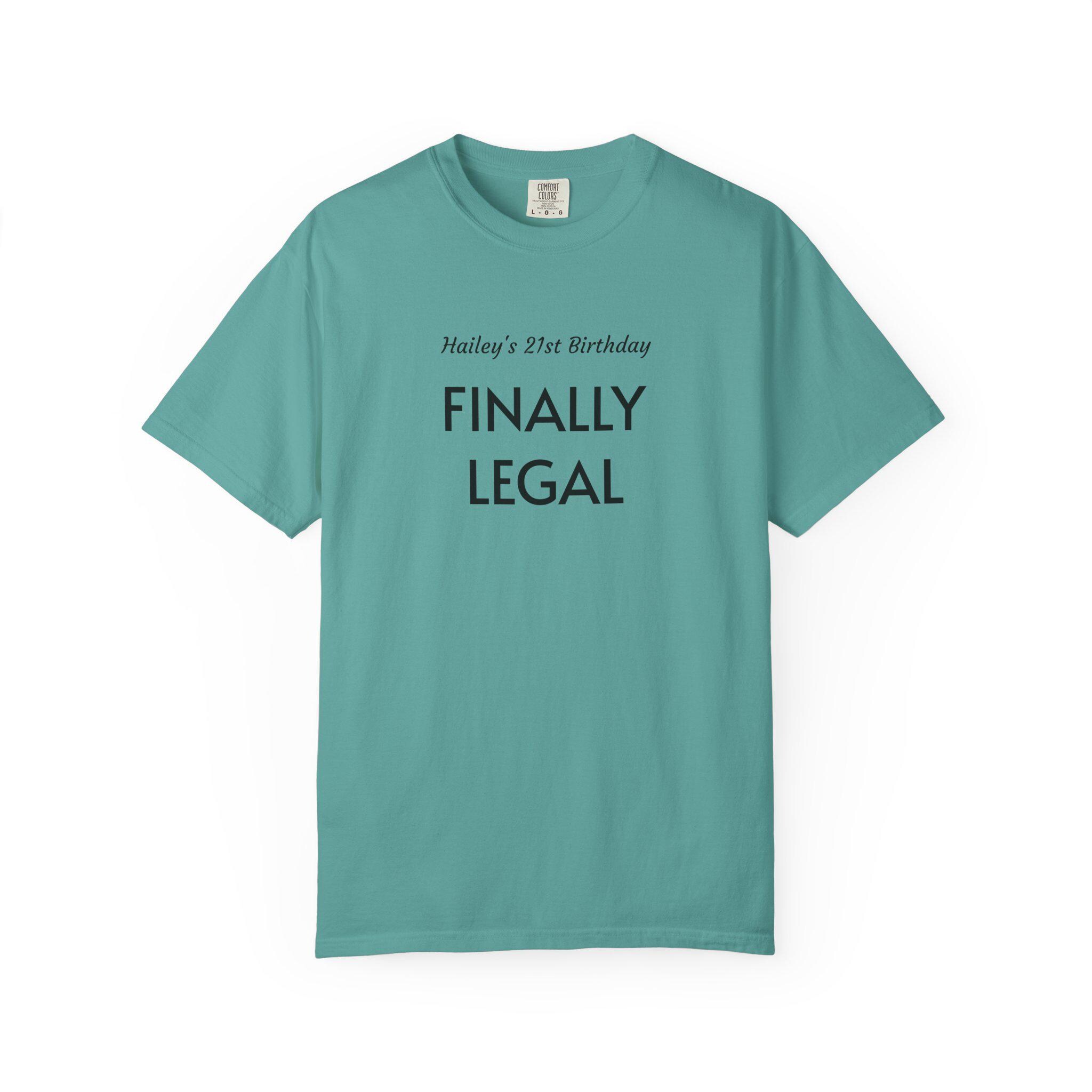Finally Legal T-shirt | 21st Birthday, Personalized Name Option - Etsy