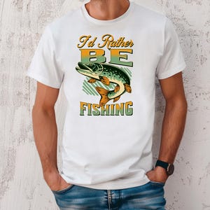 Optional Personalized Fishing Tee, Cotton Shirt, Great Gift for Fishermen, Fun Outdoor Style, Perfect for Birthdays or Father&#39;s Day, Anglers