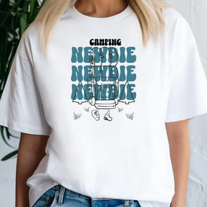 Camping Newbie T-Shirt, Outdoor Adventure Tee, Nature Lover Shirt, Hiking Enthusiast Top, Camping Gift Idea, Unisex Cotton T-Shirt, Camping