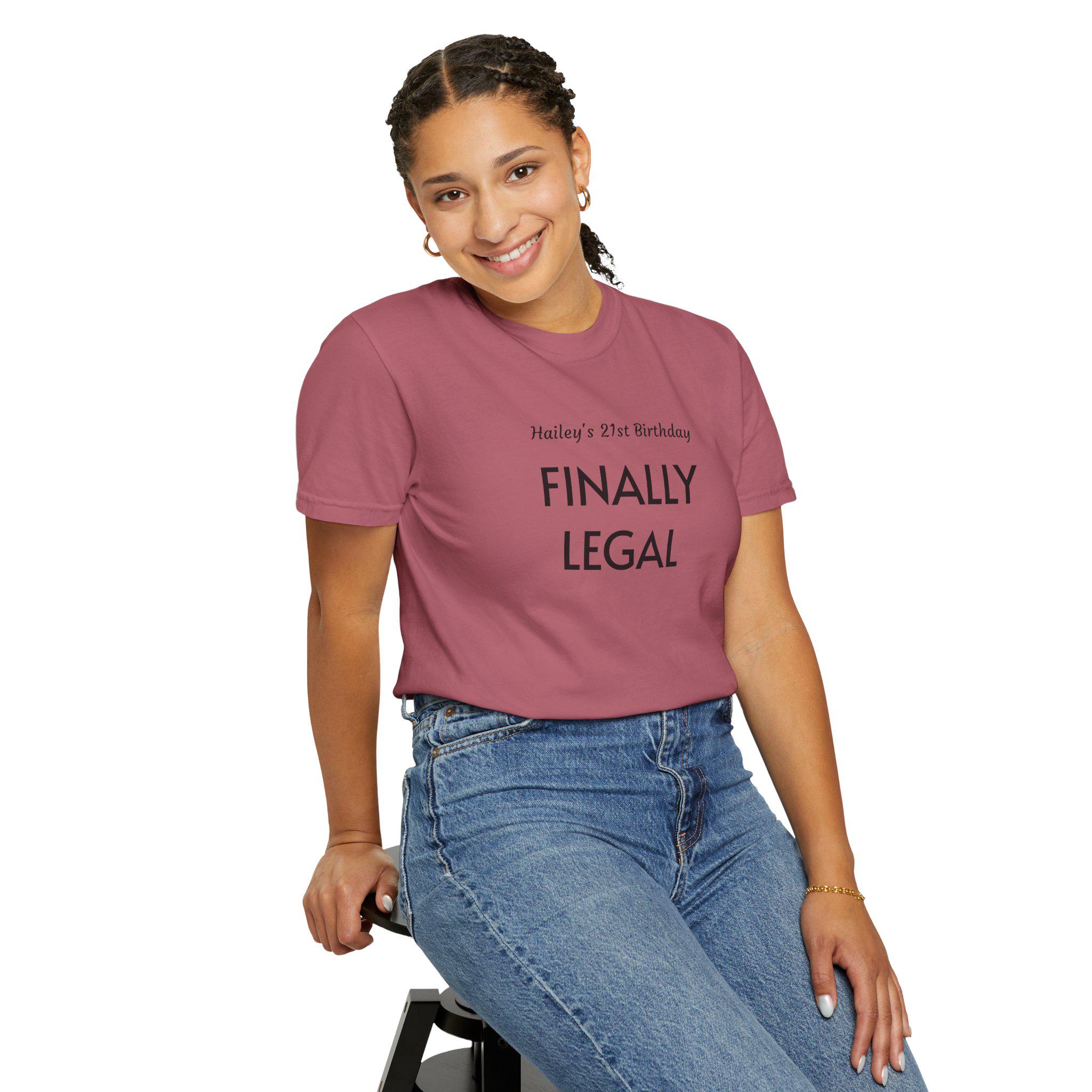 Finally Legal T-shirt | 21st Birthday, Personalized Name Option - Etsy