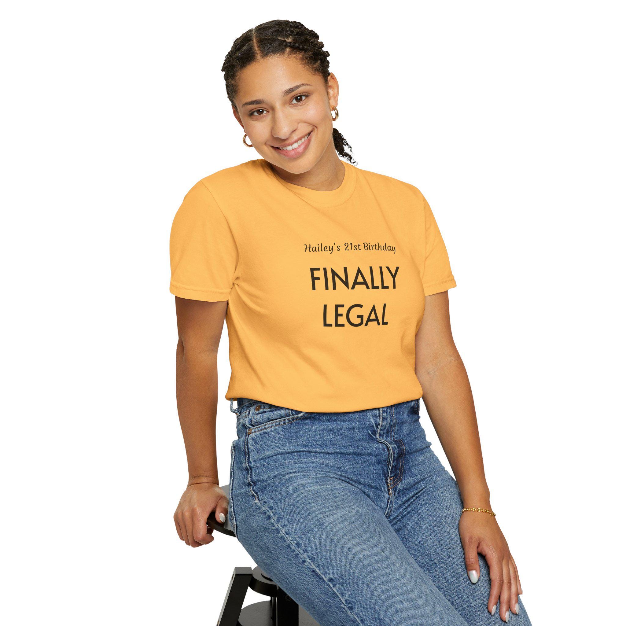 Finally Legal T-shirt | 21st Birthday, Personalized Name Option - Etsy