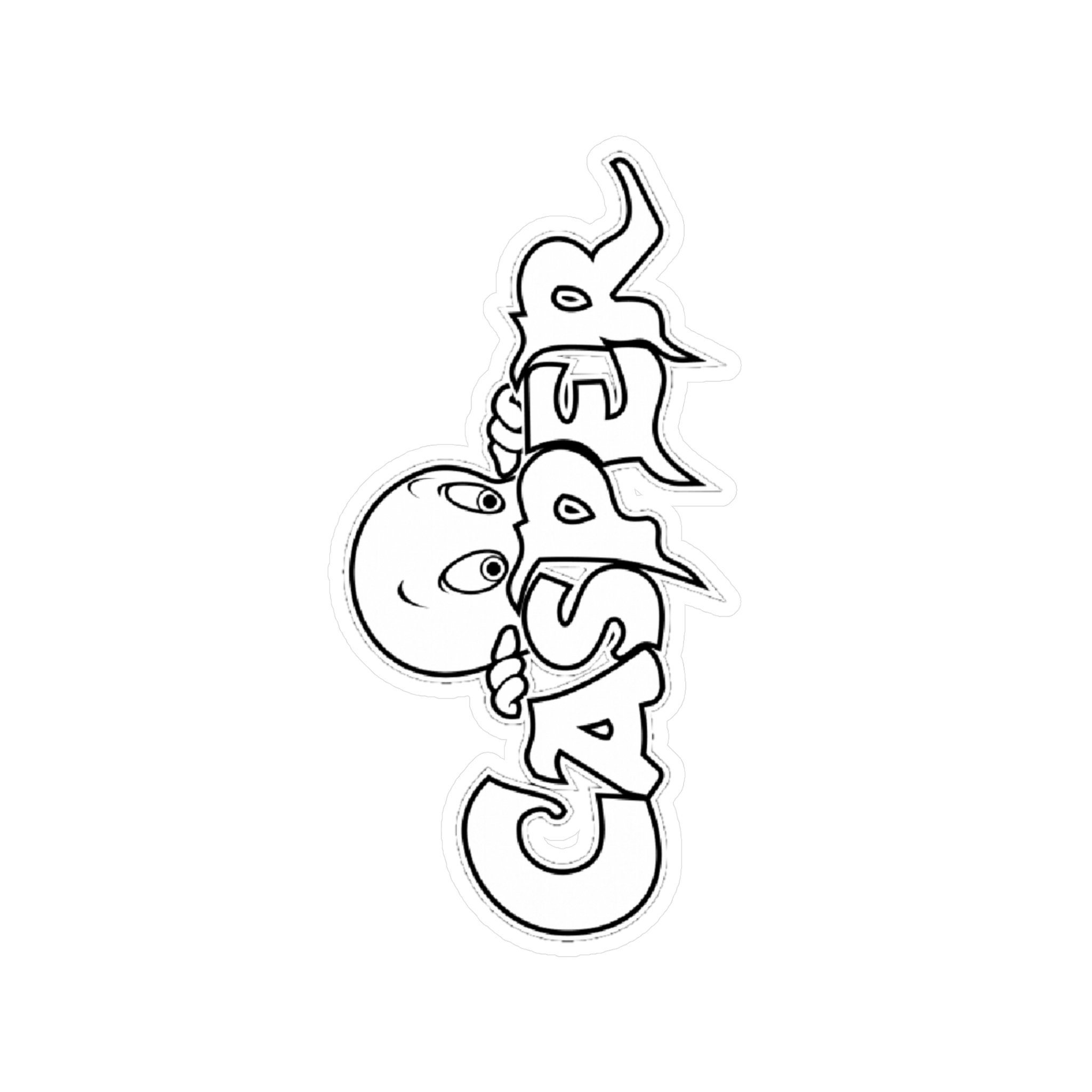 Black and White Casper Kiss-cut Vinyl Decals - Etsy