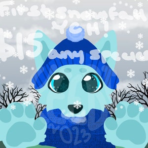 fourrure personnalisée première chute de neige YCH !
