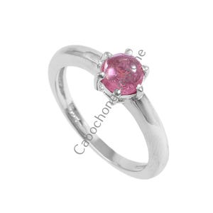 Pink Tourmaline Ring: Sterling Silver Statement Ring