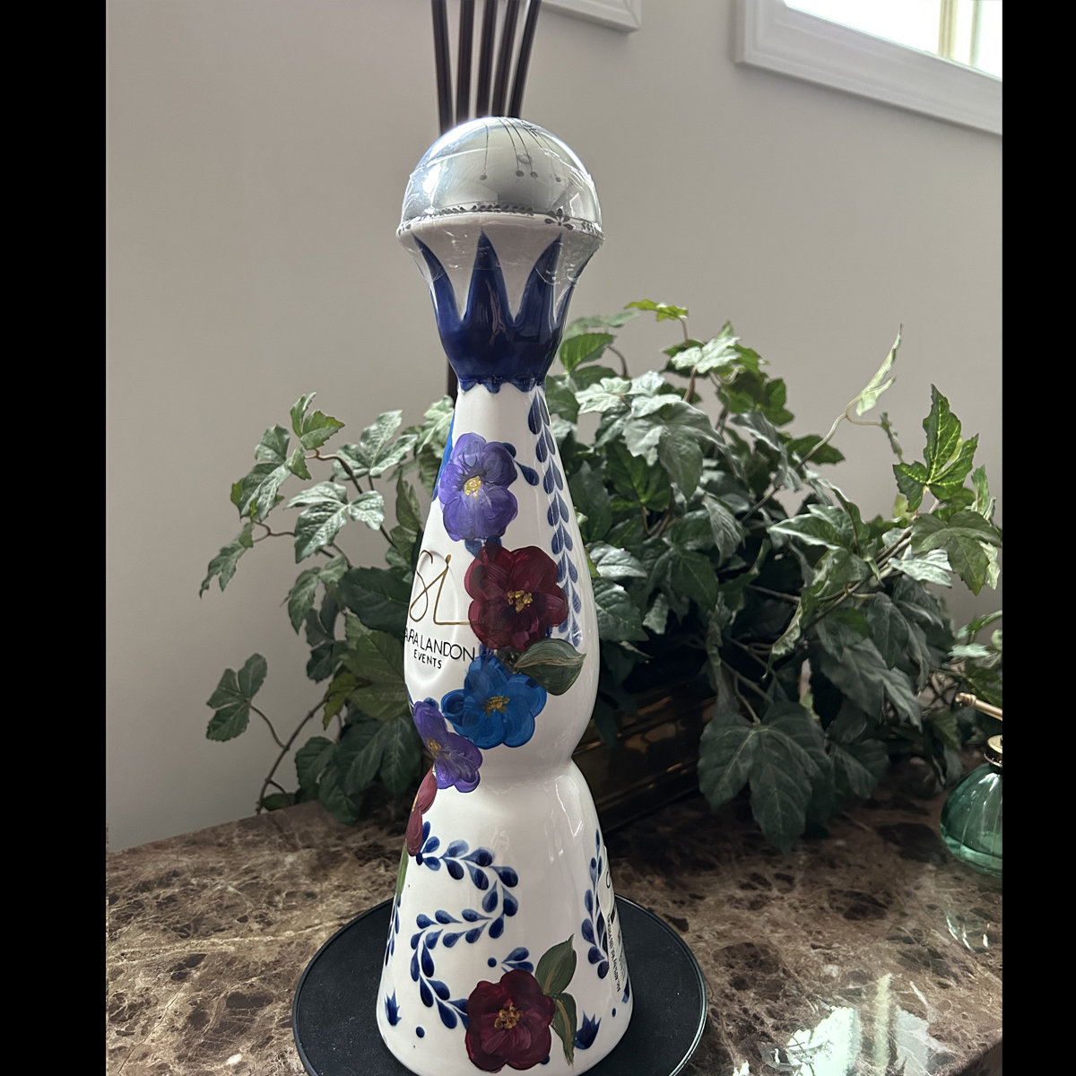 Hand Painted Custom Clase Azule Tequila Design, Congratulatory Gift ...