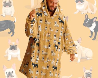Goldener Frenchie Snug Hoodie für französische Bulldoggen-Liebhaber des Frenchie Snug Hoodie-Geschenks Snug Hoodie des Frenchie-Hundeliebhaber-Geschenks für Feiertage