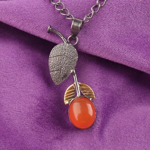 Carnelian Pendant, 925 Sterling Silver Pendant, Oval Shaped Pendant, Handmade Pendant, Minimalist Jewelry , Women Necklace, Gift For Love