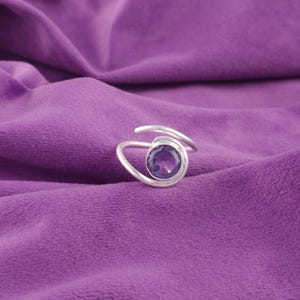 Iolite Band Ring, 925 Sterling Silver, Handmade Ring, Beautiful Ring, Women Ring, Anniversary Ring, Natural Iolite Stone, Gift .