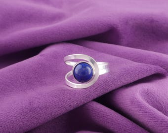 Lapis Lazuli Ring, Lapis Lazuli Silver Ring, Lapis Lazuli Ring, Sterling Silver Ring, Lapis Lazuli Statement Ring, Boho Ring