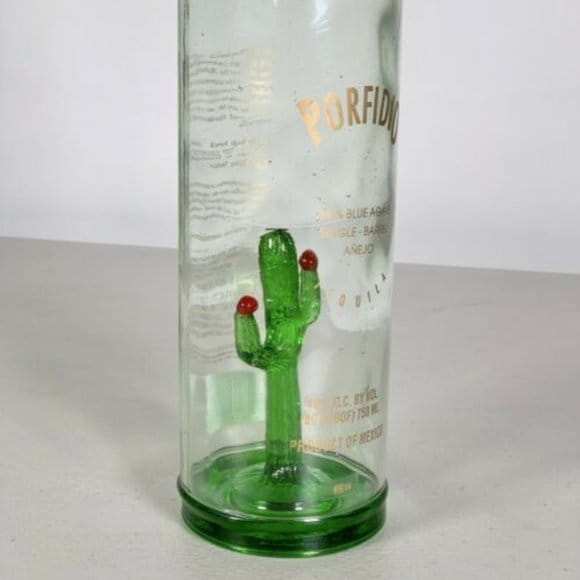 Limited Hand-blown Porfidio Tequila Cactus Bottle - Etsy