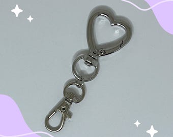 Heart Keychain Clasp for Acrylic Photocard Holder Keychain, Trading Card Display Keychain
