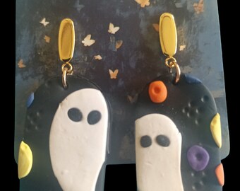 Halloween polymer dangle earrings