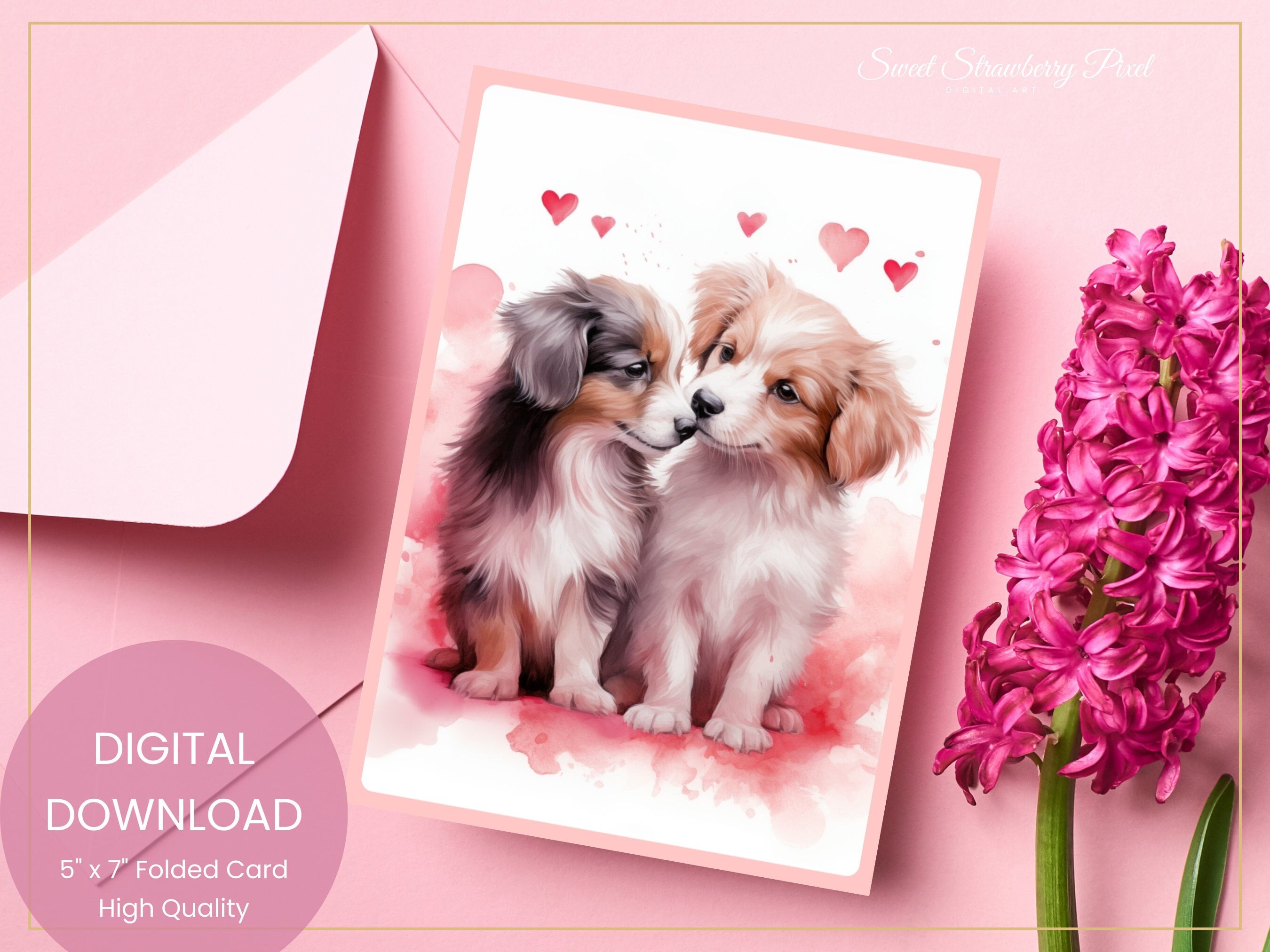 Dog Anniversary Card, Printable Anniversary Card, Dog Valentine Card ...